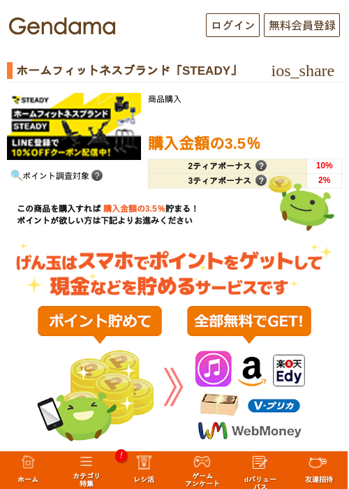 ホームフィットネスブランド「STEADY」の過去最高画像（げん玉・2026年5月7日）