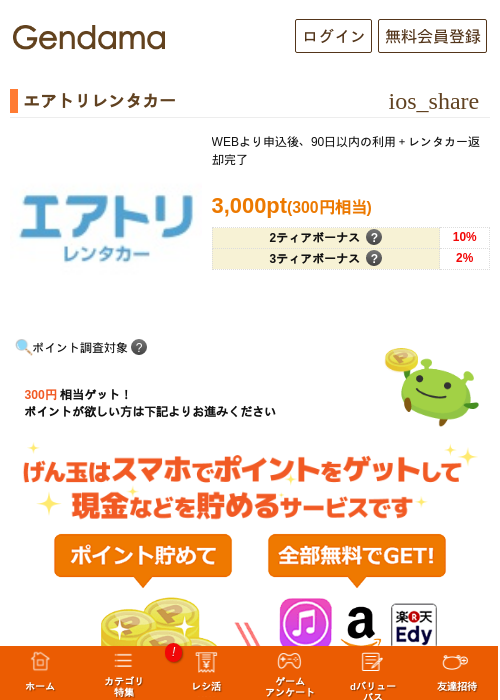 エアトリレンタカーの過去最高画像（げん玉・2026年5月11日）