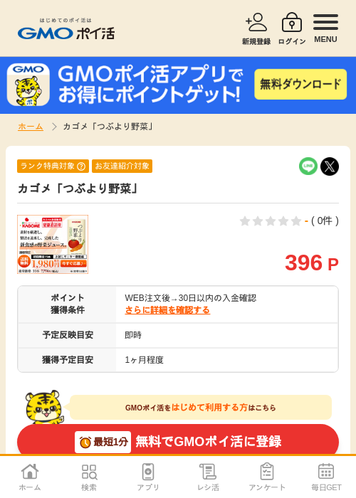 カゴメの過去最高画像（GMOポイ活・2026年4月6日）