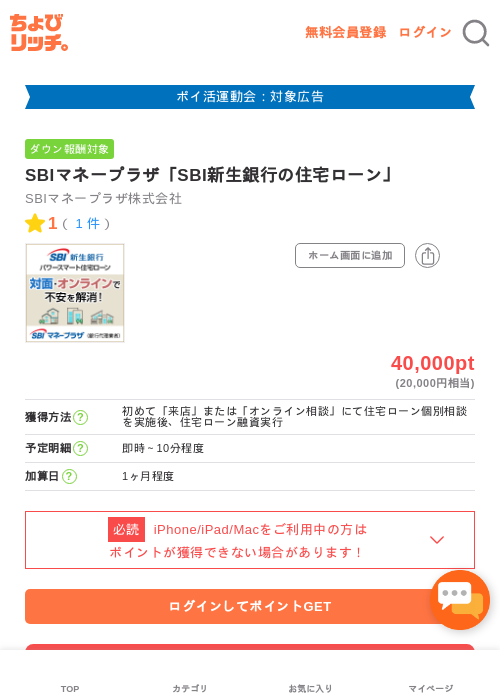 SBI 銀行の過去最高画像（ちょびリッチ・2026年4月30日）