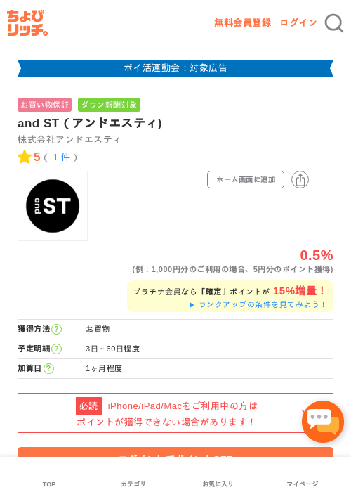 and ST（アンドエスティ)の過去最高画像（ちょびリッチ・2026年4月29日）