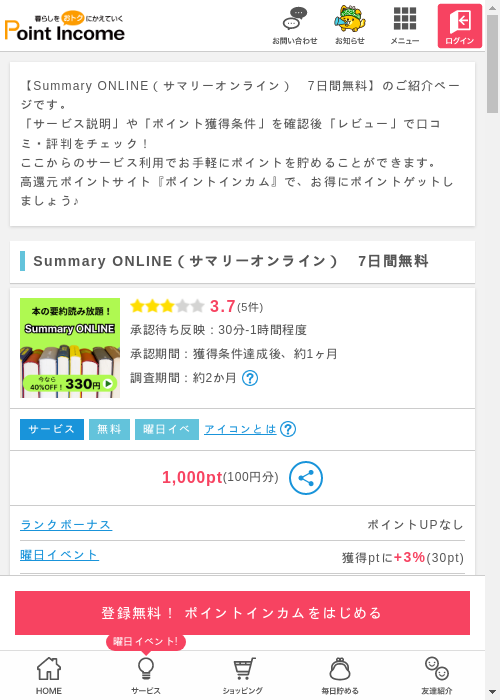 summaryの過去最高画像（ポイントインカム・2026年3月11日）