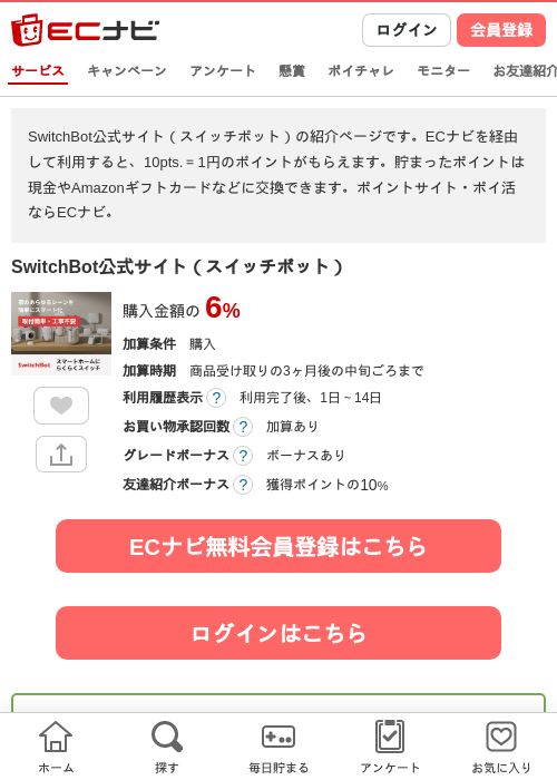 Switchbotの過去最高画像（ECナビ・2026年4月22日）