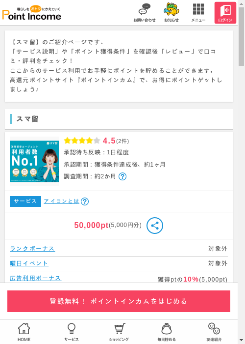 スマ留の過去最高画像（ポイントインカム・2026年3月10日）