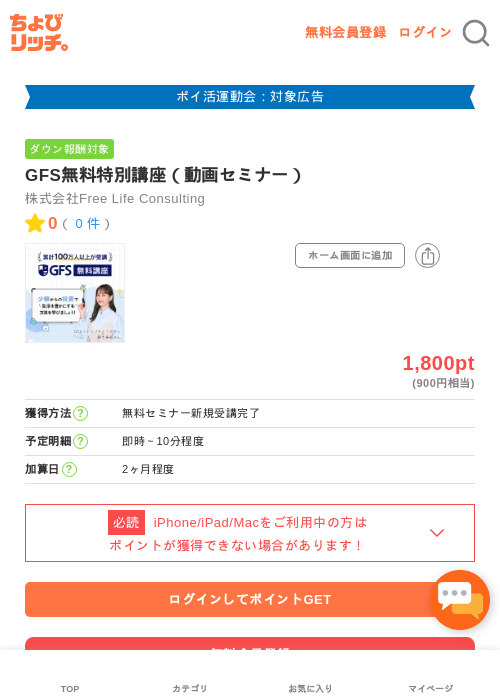 GFS無料特別講座（動画セミナー）の過去最高画像（ちょびリッチ・2026年4月28日）