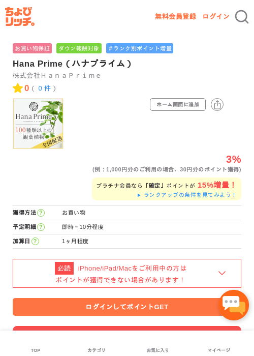 Hana Prime（ハナプライム）の過去最高画像（ちょびリッチ・2026年5月1日）