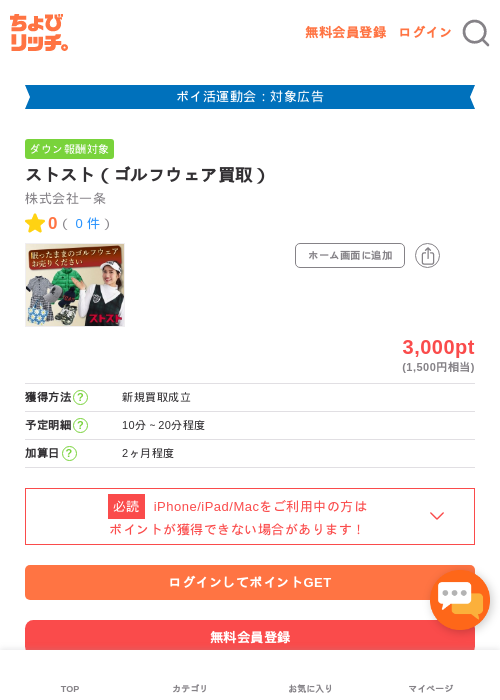 ストスト（ゴルフウェア買取）の過去最高画像（ちょびリッチ・2026年4月28日）