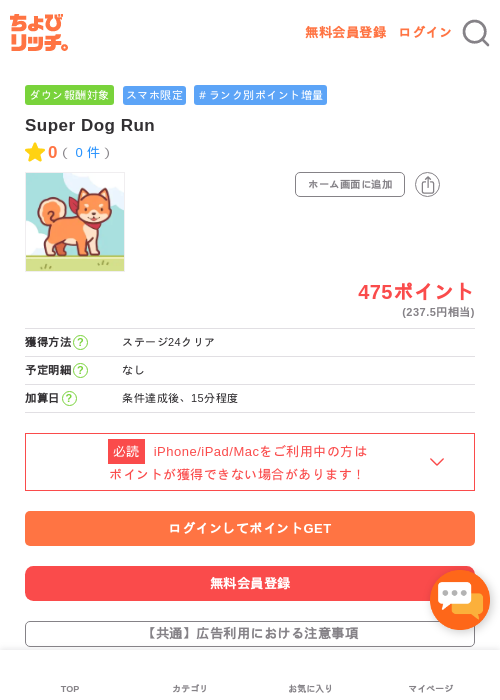 Super Dog Runの過去最高画像（ちょびリッチ・2026年5月3日）