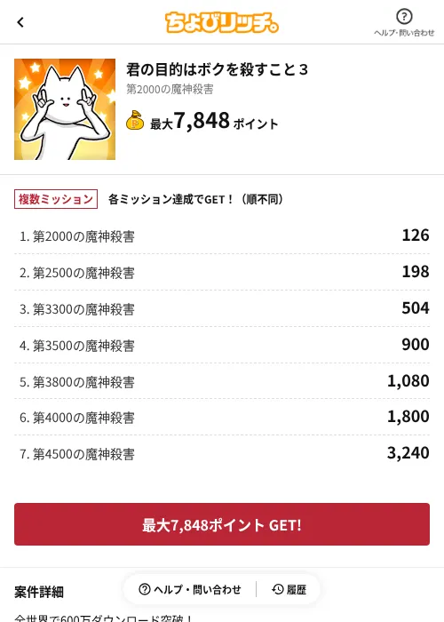 君の目的はボクを殺すこと３の過去最高画像（ちょびリッチ（AppDriver）・2026年6月13日）
