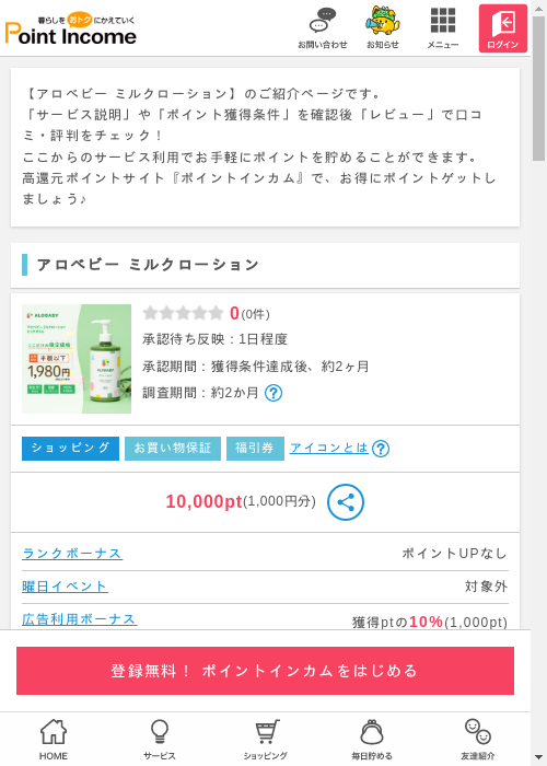 アロベビーの過去最高画像（ポイントインカム・2026年3月9日）
