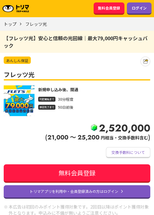 フレッツ光の過去最高画像（トリマ・2026年3月22日）