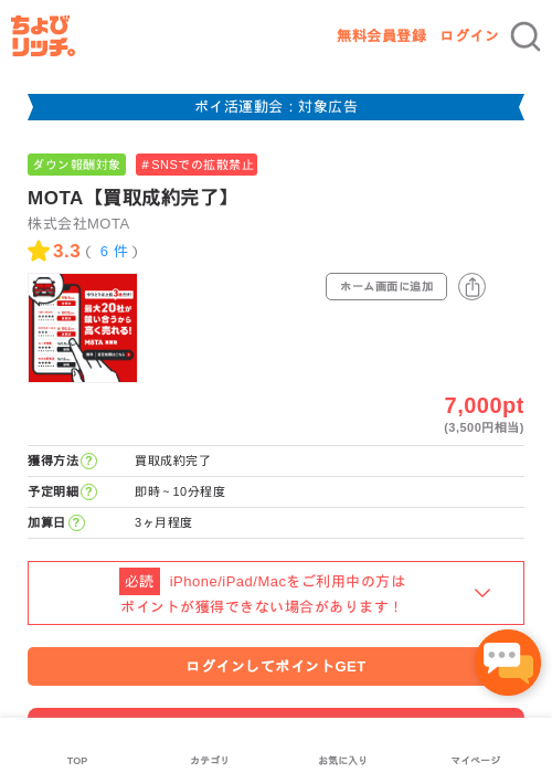 MOTA【買取成約完了】の過去最高画像（ちょびリッチ・2026年4月28日）