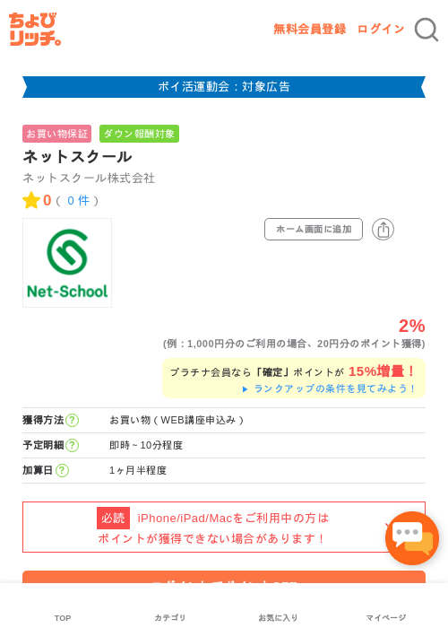 ネットスクールの過去最高画像（ちょびリッチ・2026年4月29日）