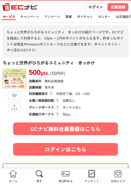 ちょっと世界がひろがるコミュニティ　きっかけの過去最高画像（ECナビ・2026年4月22日）