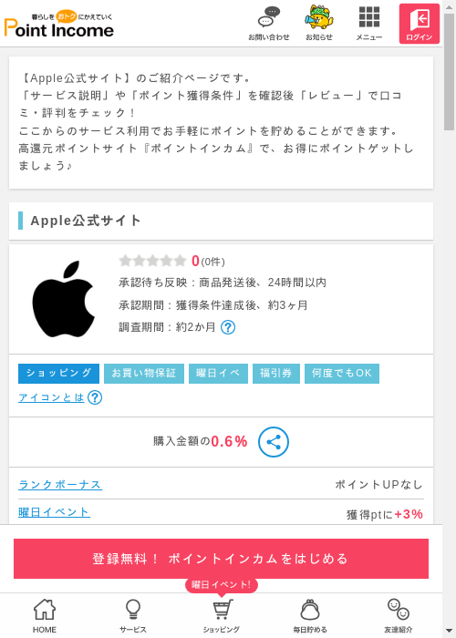 ポイントインカム過去最高画像