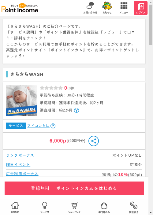 キラキラの過去最高画像（ポイントインカム・2026年3月6日）