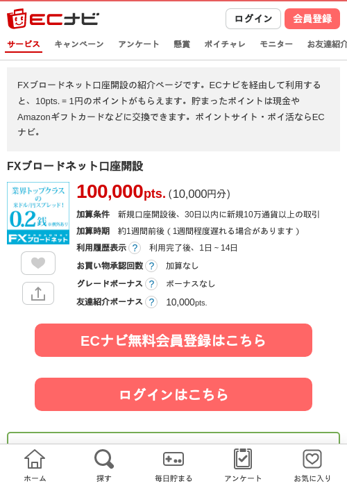 FXブロードネットの過去最高画像（ECナビ・2026年4月23日）