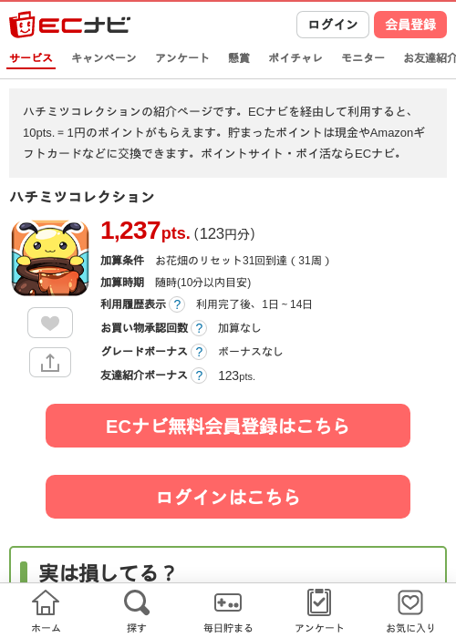 ハチミツコレクションの過去最高画像（ECナビ・2026年4月21日）