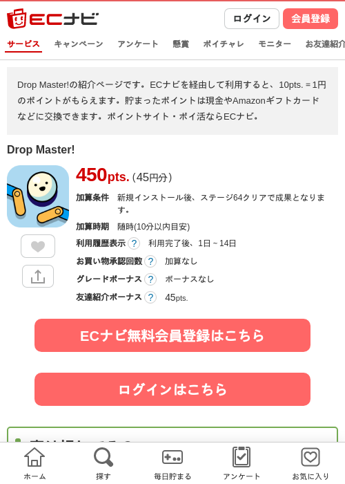 Drop Master!の過去最高画像（ECナビ・2026年4月12日）