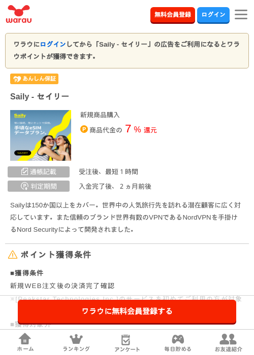 Saily - セイリーの過去最高画像（ワラウ・2026年3月27日）