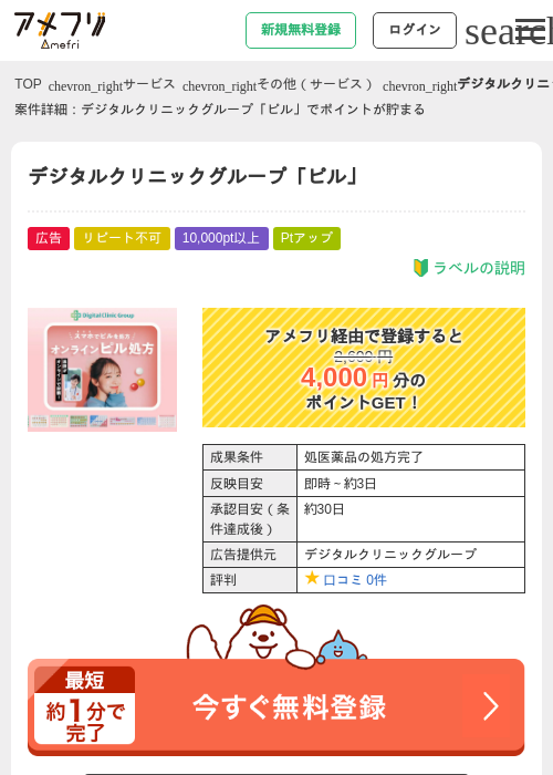 デジタルクリニックグループ「ピル」の過去最高画像（アメフリ・2026年5月3日）