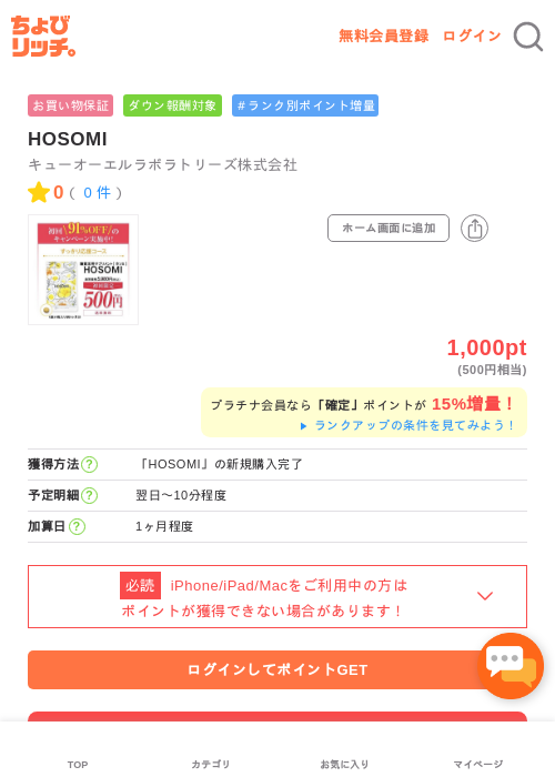 HOSOMIの過去最高画像（ちょびリッチ・2026年5月2日）