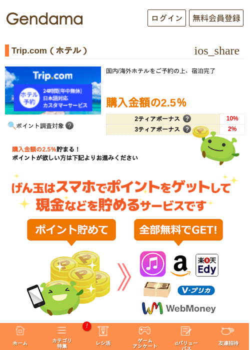 Trip.com（ホテル）の過去最高画像（げん玉・2026年5月5日）