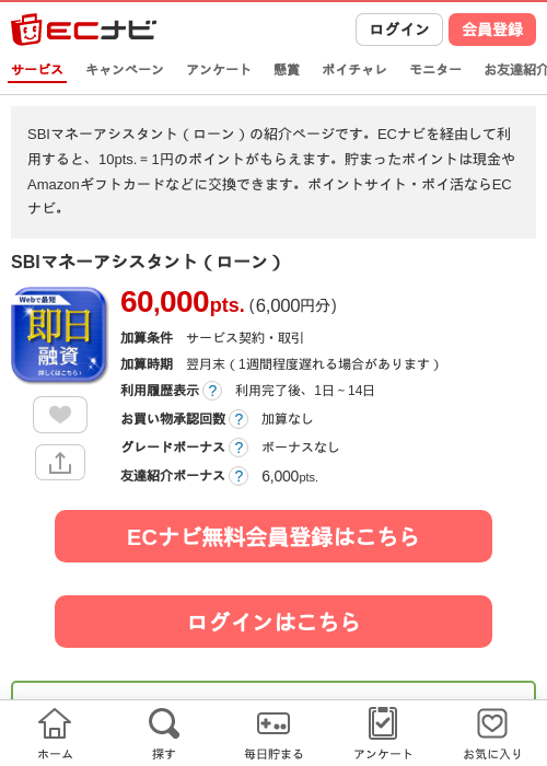 SBIマネーアシスタント（ローン）の過去最高画像（ECナビ・2026年5月12日）