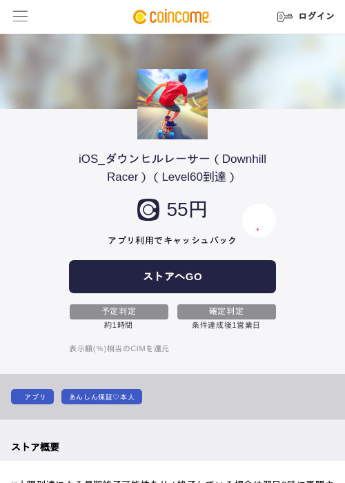 iOS_ダウンヒルレーサー（Downhill Racer）（Level60到達）の過去最高画像（COINCOME・2026年5月22日）