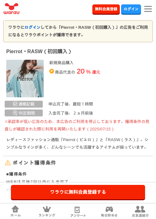 Roの過去最高画像（ワラウ・2026年3月31日）