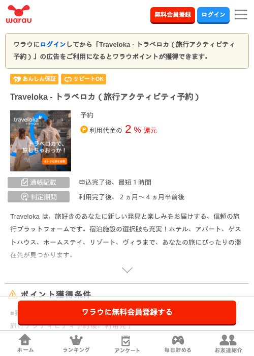 Traveloka ‐ トラベロカ（旅行アクティビティ予約）の過去最高画像（ワラウ・2026年6月1日）