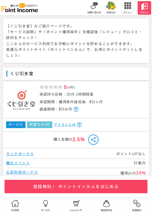 くじ引き堂の過去最高画像（ポイントインカム・2026年5月15日）