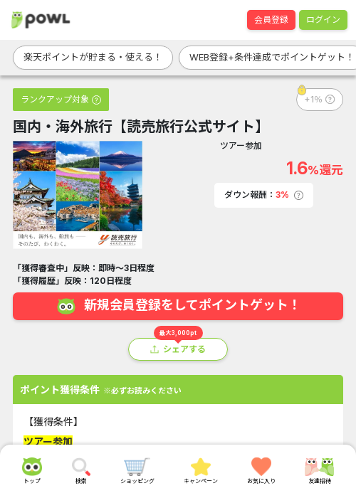 読売旅行の過去最高画像（Powl・2026年3月24日）