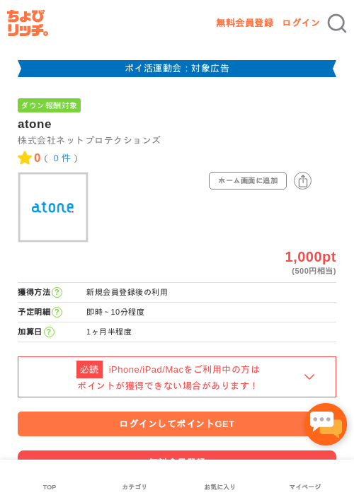 atoneの過去最高画像（ちょびリッチ・2026年4月30日）