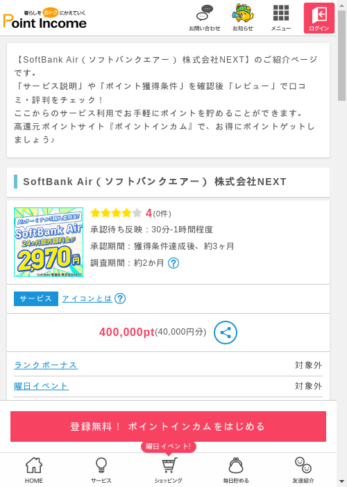 softbankの過去最高画像（ポイントインカム・2026年3月8日）