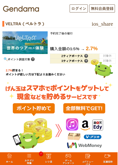 VELTRA（ベルトラ）の過去最高画像（げん玉・2026年5月13日）