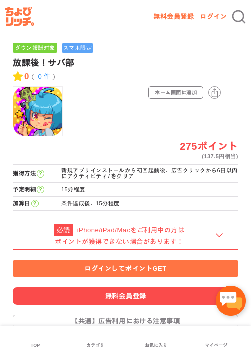 放課後！サバ部の過去最高画像（ちょびリッチ・2026年5月2日）
