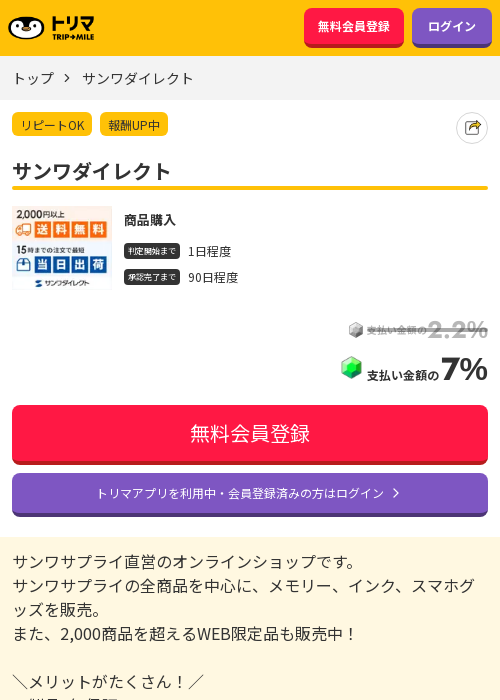 サンワダイレクトの過去最高画像（トリマ・2026年3月17日）