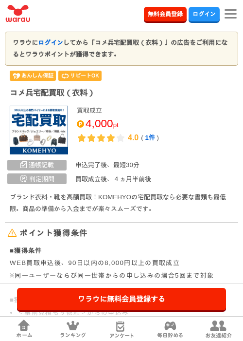 買取の過去最高画像（ワラウ・2026年4月4日）