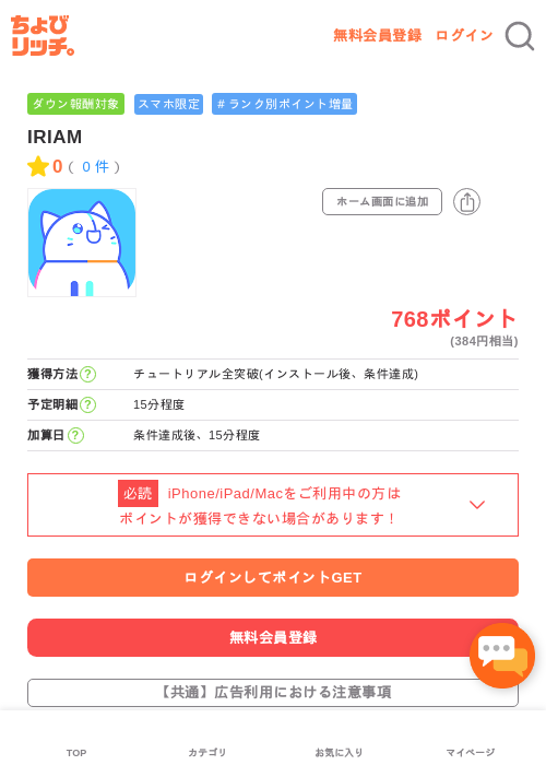 iriamの過去最高画像（ちょびリッチ・2026年5月4日）