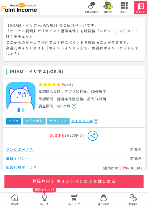 iriamの過去最高画像（ポイントインカム・2026年3月25日）