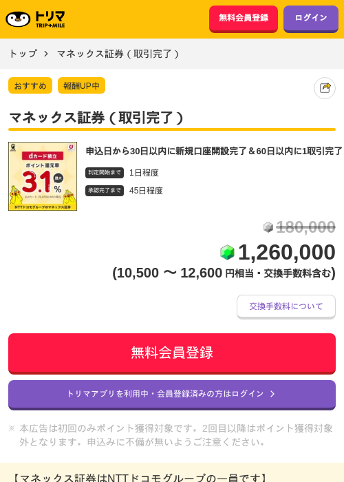 マネックス証券の過去最高画像（トリマ・2026年5月1日）