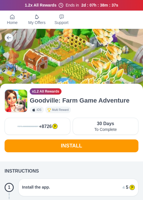Goodville: Farm Game Adventureの過去最高画像（ハピタス（myChips）・2026年5月22日）