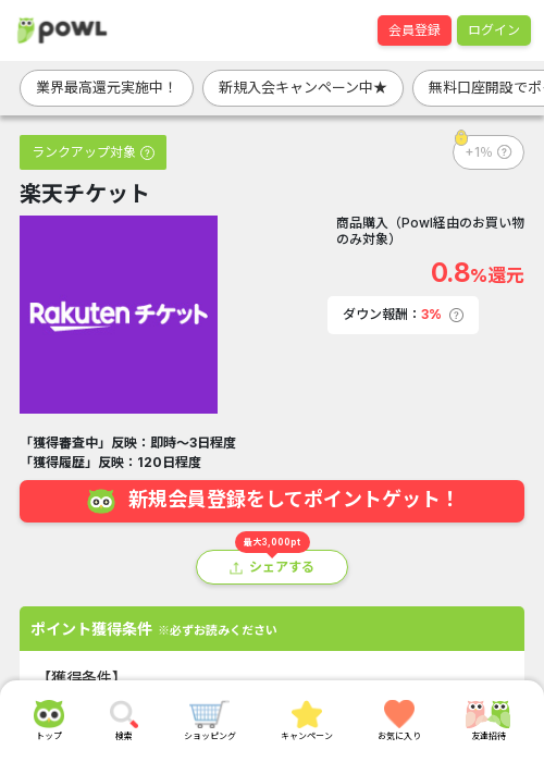 チケットの過去最高画像（Powl・2026年3月17日）