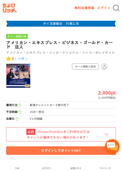 ゴールド カードの過去最高画像（ちょびリッチ・2026年4月30日）