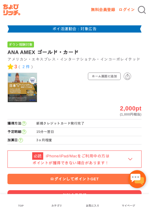 ゴールド カードの過去最高画像（ちょびリッチ・2026年4月28日）