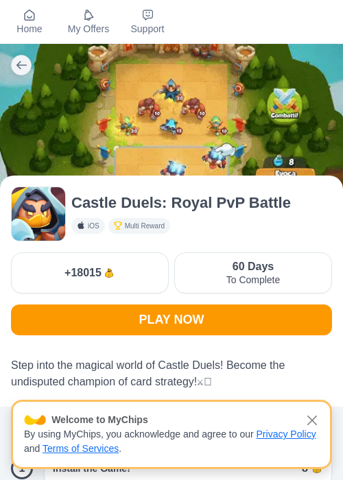 Castle Duels: Royal PvP Battleの過去最高画像（ちょびリッチ（myChips）・2026年5月19日）