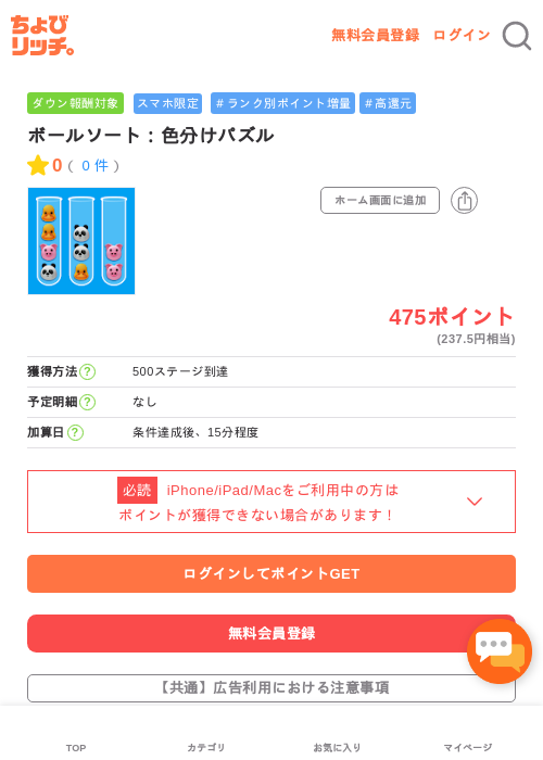 ボールソートの過去最高画像（ちょびリッチ・2026年5月2日）