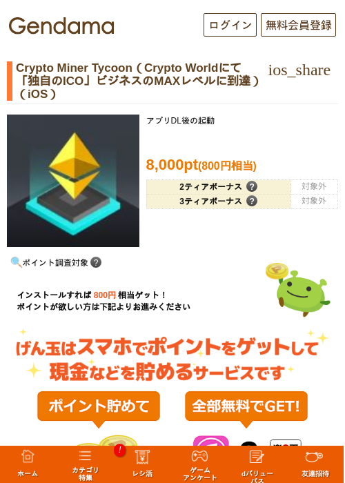 Crypto Miner Tycoon（Crypto Worldにて「独自のICO」ビジネスのMAXレベルに到達）（iOS）の過去最高画像（げん玉・2026年6月2日）