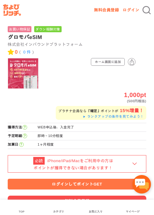 esimの過去最高画像（ちょびリッチ・2026年5月2日）